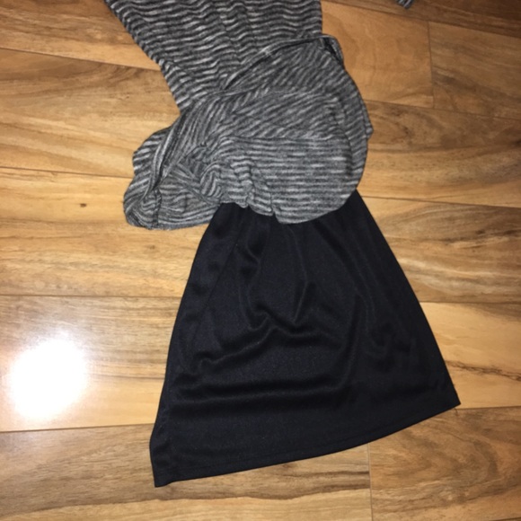 3/4 sleeve black & white mini dress - Picture 6 of 7